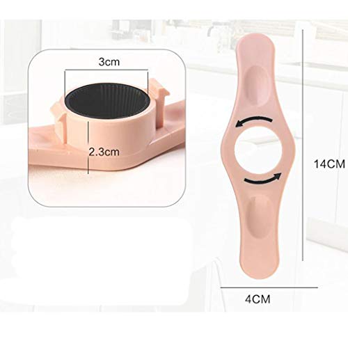 Puyujin 4 IN 1 Bottle Opener Jar Can Kitchen Manual Opener Tool Multi functional (Pink)