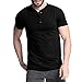 MODCHOK Men's Short Sleeve Shirts Button Tee V Neck Slim Fit Contrast Placket Tops