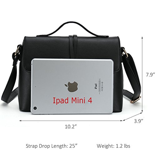 Stylish Cross Body Purses For Women Fashion Shoulder Bag Ladies Desinger Handbag (Black) - Thumbnail 3