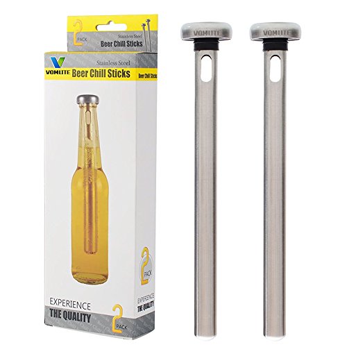 VOMLITE Beer Chill Sticks 2pack Stainless Steel Beer Chiller Chill Sticks Designed to Keep