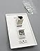 RiteAV 1 Gang Wall Plate (White) 2 Port - Cat6 (Shielded) Coax (White)