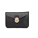 Toupons Fashion Leather Mini Small Waist Fanny Pack Bag for Women & Girls (Black)