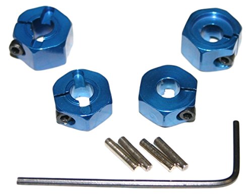 Hot Racing TE1006SL Blue Aluminum 12mm Wheel Hex 2WD 4