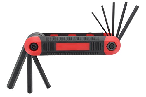 Drixet Red Folding Metric/mm Hex Socket Driver Allen Key. (8-Piece) - Thumbnail 4