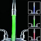 DZT1968 3 Color LED Light Change Faucet Shower Water Tap Temperature Sensor