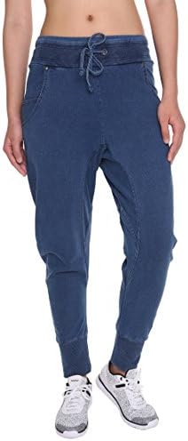 Women's Jogger Pants Casual Cotton Harem Jean for High Waist Drawstring Trousers