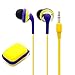 KATEVO Compatible with Most 3.5mm Interface Device (IOS/Android Smart-phone, Laptops, Gaming, etc.), In-Ear Wired Headphones Mic, Color Random, Pack of 2 PCS