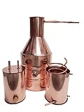 5 Gallon Copper Moonshine Whiskey & Brandy Still with Worm & Thumper, 1/2 OD Tubing between Still & Thumper, 3/8 OD Tubing between Thumper & Worm by North Georgia Still Company