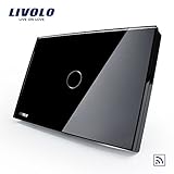 US/AU Standard, Black Pearl Crystal Glass Panel, VL-C301R-82,110~250V,433.92MHz Wireless Remote Control Home light Switch