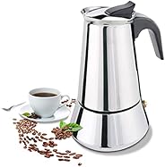 FCUS Stovetop Espresso Maker, Moka Pot,100ml/3.3oz/2 Cup Percolator Italian Coffee Maker, Classic Cafe Maker, 