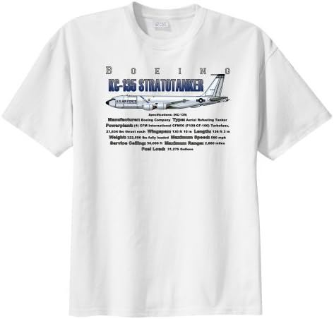 Boeing KC-135 Stratotanker Refueling Tanker WarbirdShirts™ Men's Short Sleeve T-Shirt White XXXL