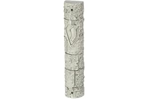 A&S Mezuzot Mezuzah Case in Western Wall Design Waterproof Judaica Door Mezuza for Home Blessing (White Brick, 7 Inches)