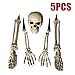 ALLADINBOX Halloween Creepy Graveyard Décor Groundbreaker Realistic Skeleton Bones and Skull(Include Skull, Hands, Legs, arms and feet with Lawn Stakes) for Outdoor Party, Life Size
