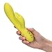 CalExotics California Dreaming Venice Vixen - Silicone Rabbit Vibrator - Waterproof Clitoral Sex Toys for Couples - 10 Vibration Function Massager - Yellow
