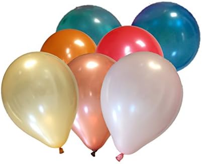 50-count 12" multicolored Balloons (Metallic Multicolored)