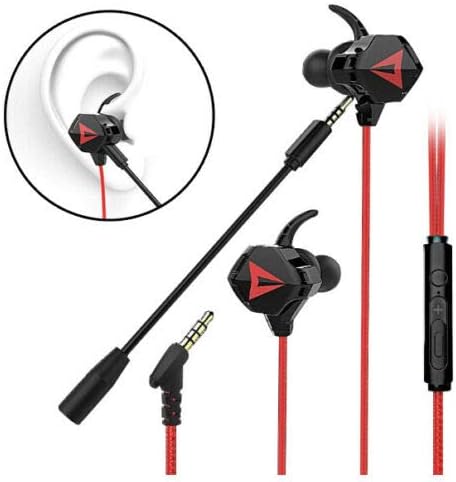 [Updated] Wired Stereo Headset Earphone with Mic for Samsung Galaxy S10 S10e S9 S8 J7, Note 9, Note 8, A21, A51 A71, Google Pixel 3A 3 2 XL, LG Stylo 6 5 G8 G7 K51 K92, PS4 PS5 Controller (Red)