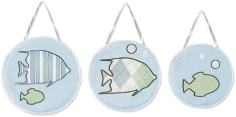 Sweet Jojo Designs Wall Hanging - Go Fish Ocean Fishing