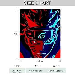 kzeuhsn 60"x50" Anime Character Throw Blanket for