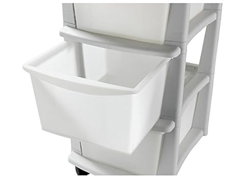 Unidad de Almacenamiento de Torre de plástico con 3 cajones en Ruedas