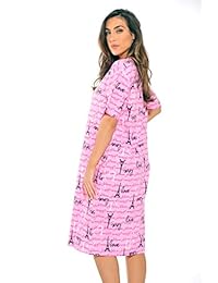 Just Love Bata de dormir de manga corta - Bata de dormir para mujer - Prenda de dormir