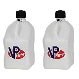 2 Pack VP 5 Gallon Square White Racing Utility Jugs