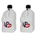 2 Pack VP 5 Gallon Square White Racing Utility Jugs
