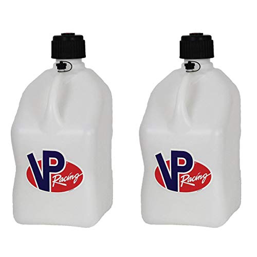 2 Pack VP 5 Gallon Square White Racing Utility Jugs
