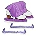 CRS Cross Ice Skate Guards, Soakers and Towel Gift Set. Essential Ice Skating Hard Guard and Soft Skate Blade Cover Accessories for Figure Skating or Hockey (Pivot Purple, Medium)