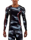 SKINS Men's DNAmic Compression Long Sleeve Top, Glitch Camo, Large
