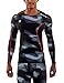 SKINS Men's DNAmic Compression Long Sleeve Top, Glitch Camo, Large