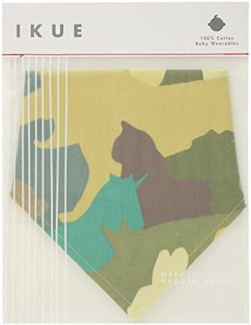 [ikue] Japanese Quality 100% Baby Bandana Bib - ANIMAL CAMO GREEN [Japan Import]