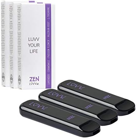 ZEN Portable Aromatherapy Diffuser, Personal Travel Pen - Breathe Natural Lavender, Chamomile, Passion Flower with Valerian Root & L-Theanine for Calming Relaxation & Stress Relief 3 Pack
