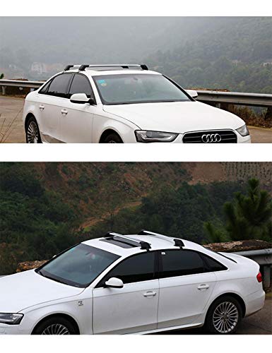 AUXMART 48" Roof Rack Crossbars for Bare Roofs - Features Keyed Locking Mechanism, Aero Dynamics
