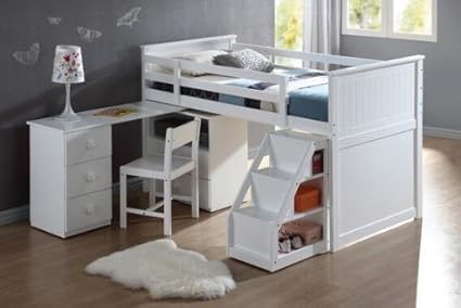 bunk bed with pull out desk