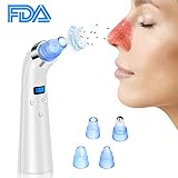 Blackhead Remover Vacuum Pore Cleaner with 4 Multi-Functional Probes, Rechargeable Pore Cleaner Device for Facial Skin Treatment with 5 Adjustable Suction Power and Led Screen