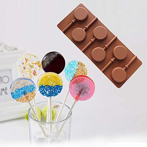 1 piece Silicone Round Lollipop Cake Mold Chocolate Soap Pudding Jelly Candy Ice Cookie Biscuit Mould Pan Bakeware Kitchen Accessories