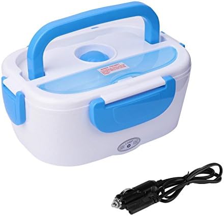JOYOOO Vehicle Electric Lunch Box, 12V Car Electric Food Warmer Lunch Box Car Insulated Soft Lunch box,1.5L Portable Food Warmer Heating Meal Container, Separate Detachable Stainless (Blue)