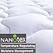 SLEEP ZONE Mattress Topper Full Size Mattress Pad, Cooling Quilted Fitted Mattress Cover, Machine Washable Mattress Protector, Soft Fluffy Down Alternative, Deep Pocket 8~21 inch (White, Full)