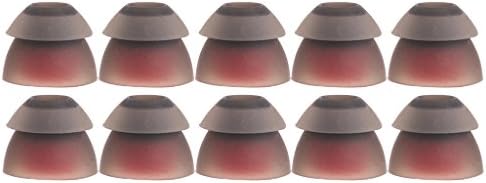 SELFON 5 Pairs/10Pcs Two-Layer Silicone In-Ear Earphone Covers Caps Replacement Earbuds (4.0mm Inner Diameter And 11mm Outer Diameter)