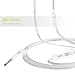 Wotmic Headphones Stereo Wired Earphones In-Ear Earphones Control Crystal Sound Earbuds with Mic, White