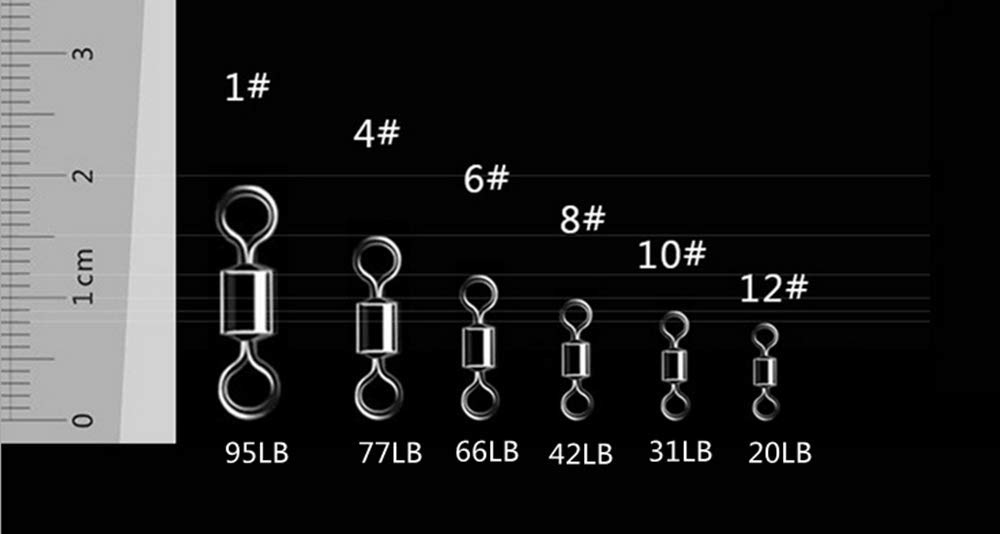 売れ筋介護用品も スイベルスナップ ポンド 95ポンド バレル ローリング ニッケル アクセサリー 海水 1 4 6 8 10 12 ブラック コネクター B07mkhc7rx 釣り Drchoer コーティング 釣り道具 釣り針 サイズ ライン スイベル 75個 ボックス ステンレススチール