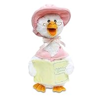 Cuddle Barn Mother Goose Animated Talking Musical Plush Toy, 14" Super Soft Cuddly Stuffed Animal Moves and Talks, Captivates Listeners by Reading 7 Classic Nursery Rhymes - Pink