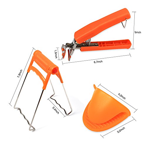 4Packs Bowl Clip+ Plate Gripper + Heat Resistant Silicone Cooking Pinch Mitts Grips , Stainless Steel Folding Retriever Lifter Tongs for Hot Dishes,Plates, Bowl Instant Pots Crockery Holder Clamp
