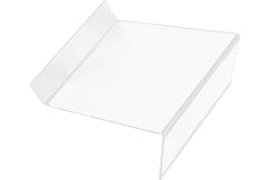 Uonlytech Acrylic Phone Desk Stand Risers with Widened Base for Landline and Smartphone Office Desk Dock