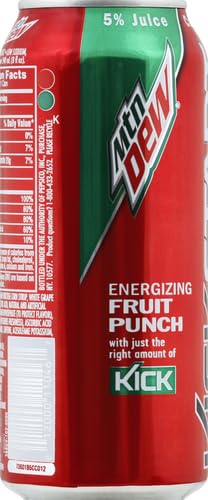 MOUNTAIN DEW KICKSTART ENERGY DRINK, FRUIT PUNCH, 16 OZ (PACK OF 1)