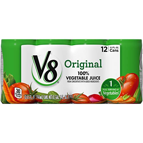 V8 Original 100 percent Vegetable Juice 5.5 ounces Can 12 Count No