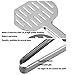 NPYPQ Stainless Steel Kitchen Tongs Double Spatula Turner for Cooking Steaks Burgers Buffets Restaurant Serving Utensils