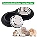 Kulmeo Dog Bowl Cat Food Bowls Stainless Steel Dog Food and Water Bowls with Non Skid Silicone Mat Spill Proof Puppy Bowl Medium Pets Cats Dogs 28oz Black…
