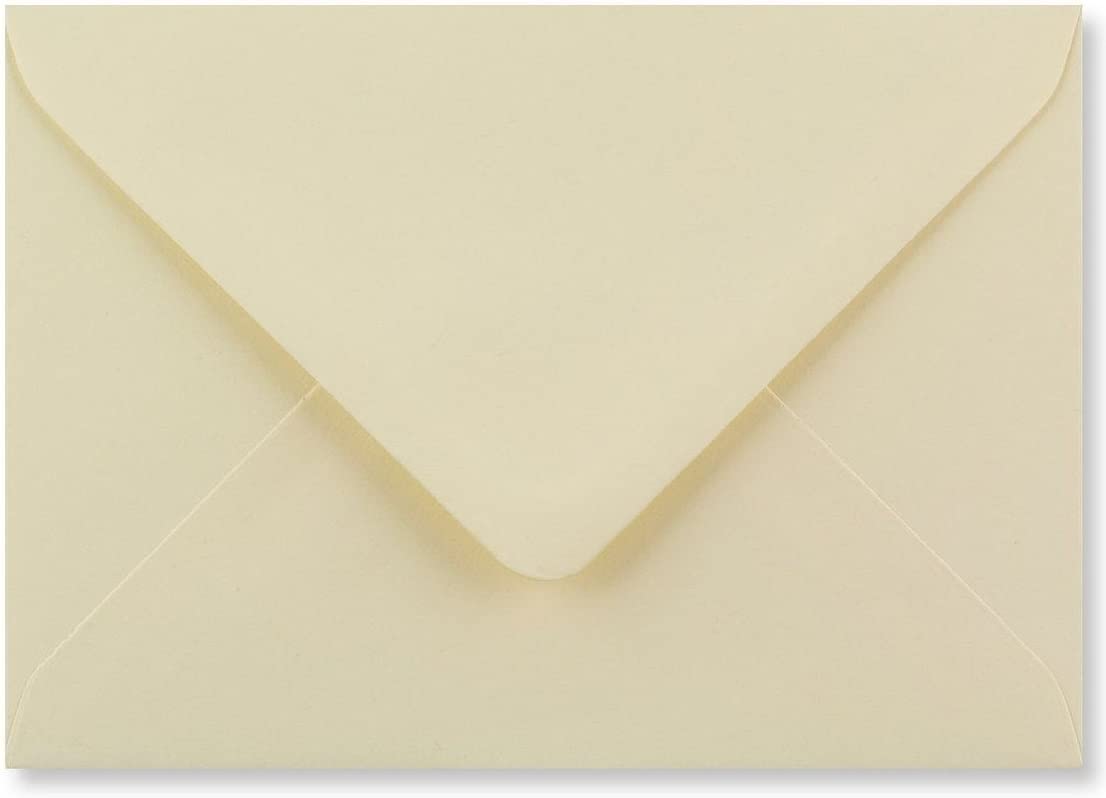 C5 Coloured envelopes for A5 Greeting Cards Christmas Cards Wedding Invitation Crafts 162x229mm- Pack of 12 envelopes (Cream)