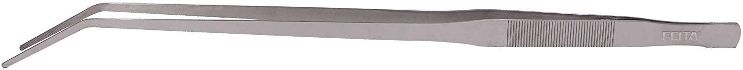 Extra Long Tweezers 18.9 Inch - FEITA Stainless Steel Curved Tip Tweezer Tongs for Aquarium Fish Tank Plants